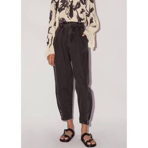 NEW MAGALI PASCAL emmeline cotton jeans in off black